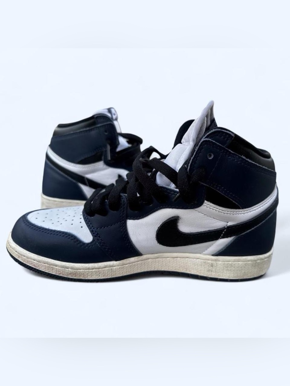Nike Kids High-Top Sneakers in Black and White